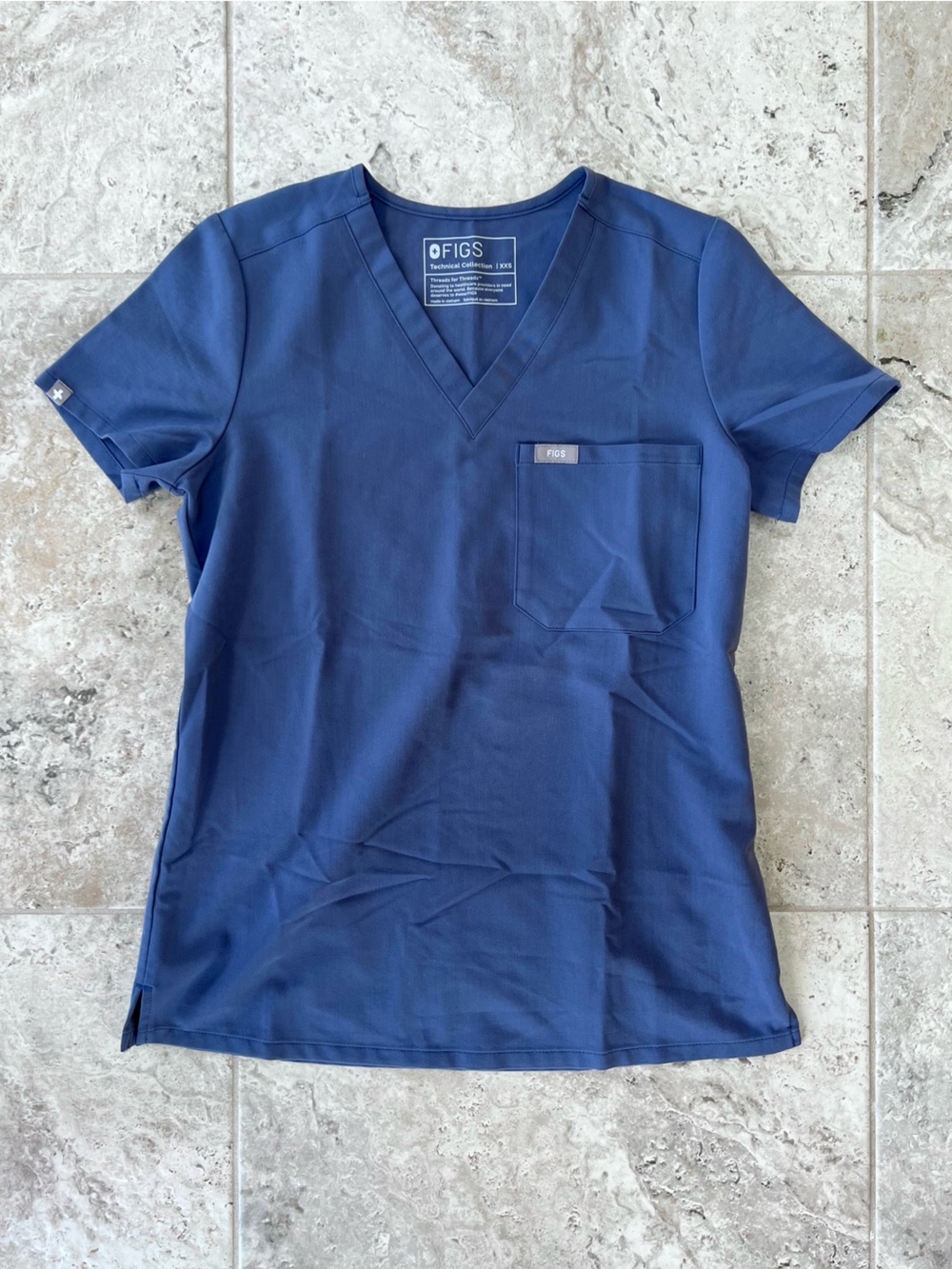 FIGS Catarina One-Pocket Scrub Top, Limited Edition Space Navy (PO# 2704), XXS